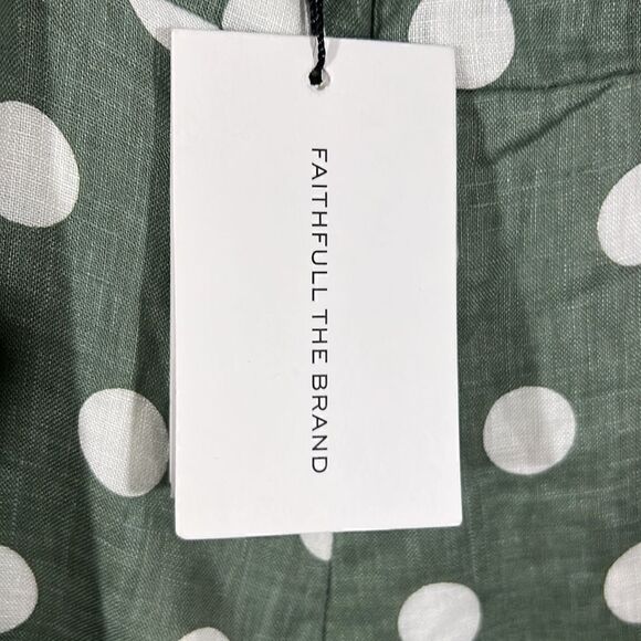 FAITHFUL DARIEN DOT LINEN JUMPSUIT IN EMELDA SLATE - Picture 11 of 12